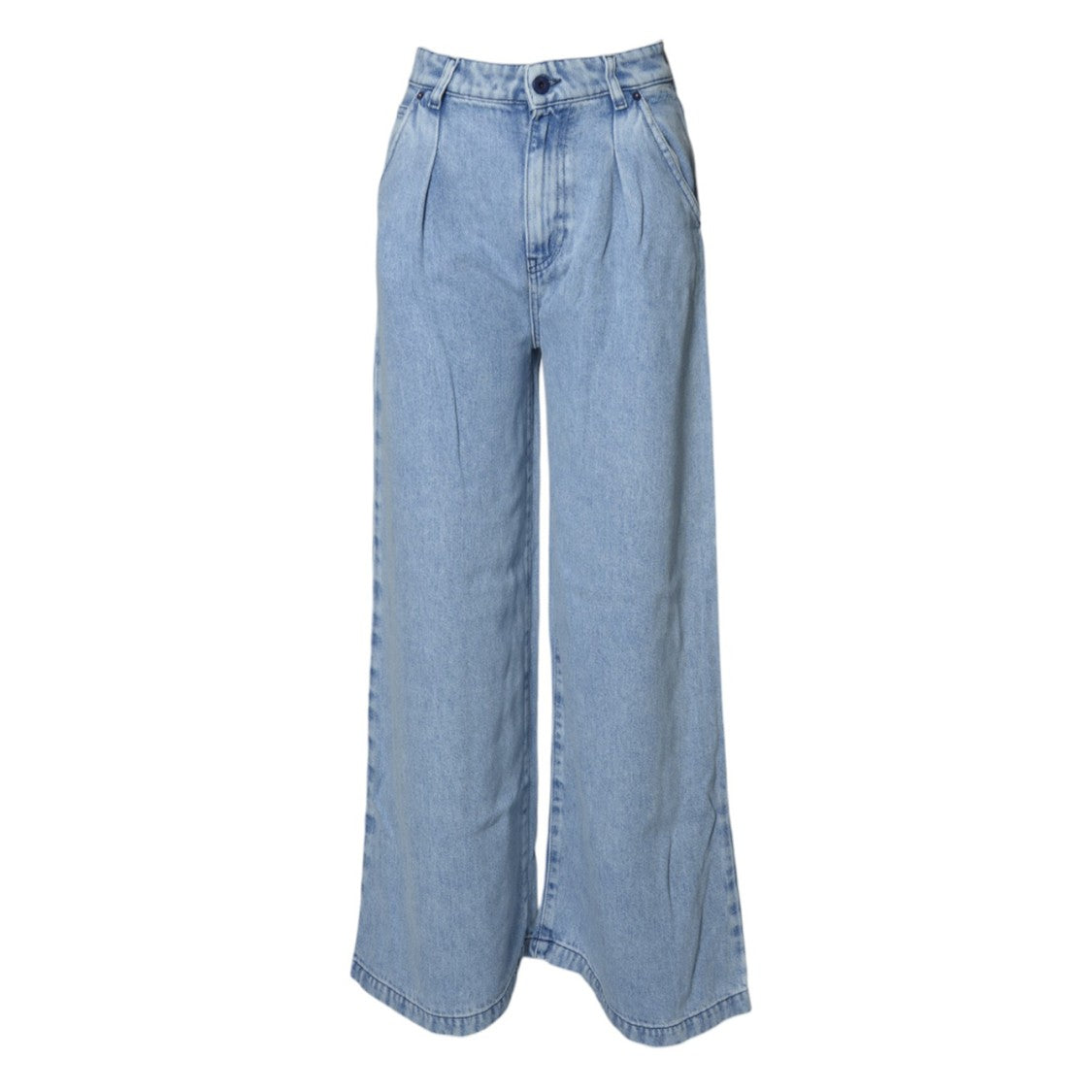 Solotre Light Blue Denim Solotre Wide Leg Jeans
