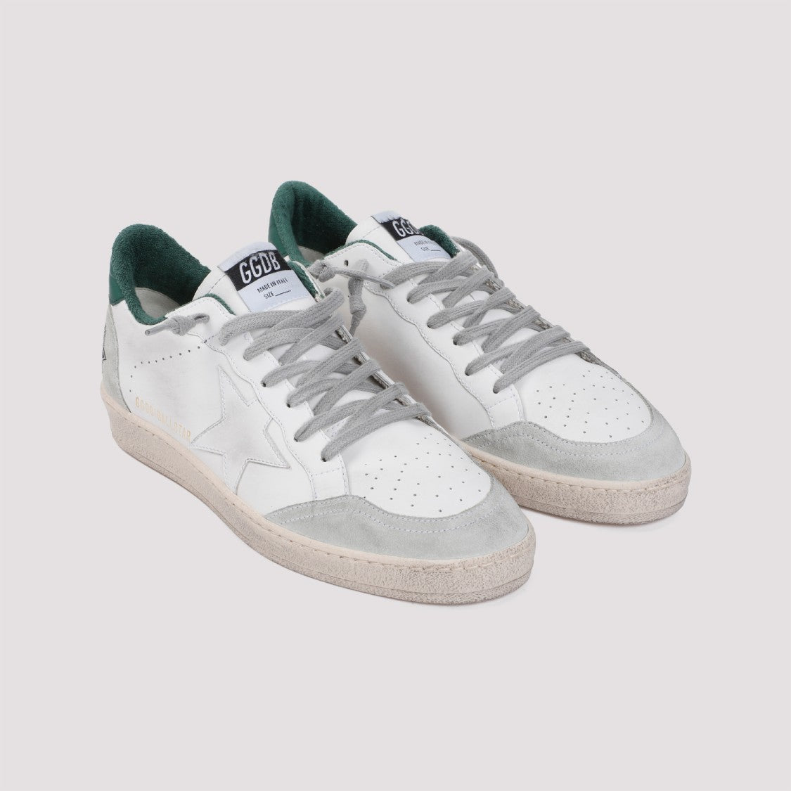 Golden Goose Ball Star White Green Polyurethane Sneakers