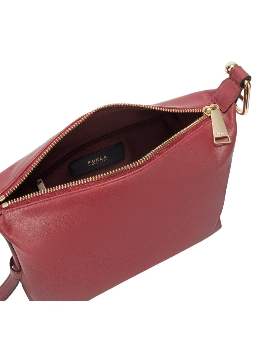 Furla Tonie M Leather Hobo Ball Bag, Ruby Color