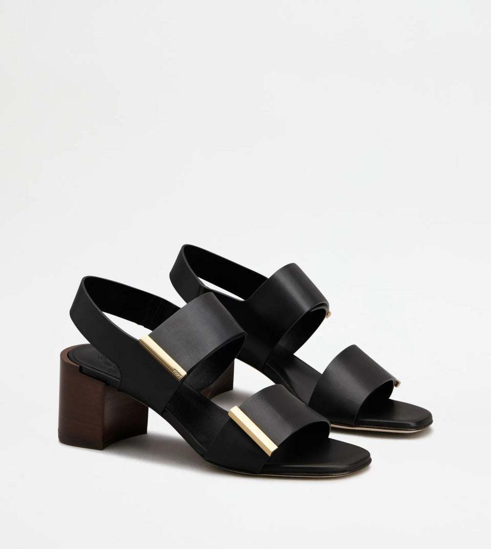 Tod's Sand. Cuoio T55 03L Metal Strap Sandals