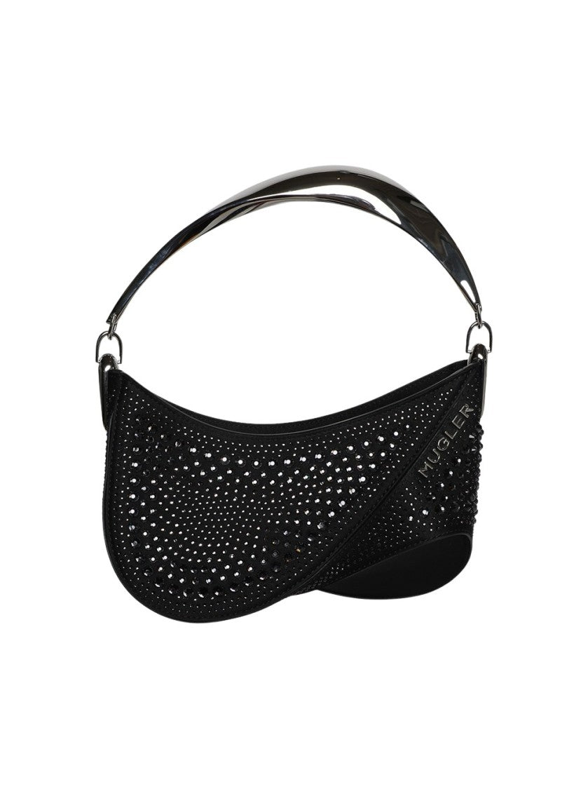 Mugler Small Crystal Hot Fix Spiral Curve 01 Bag