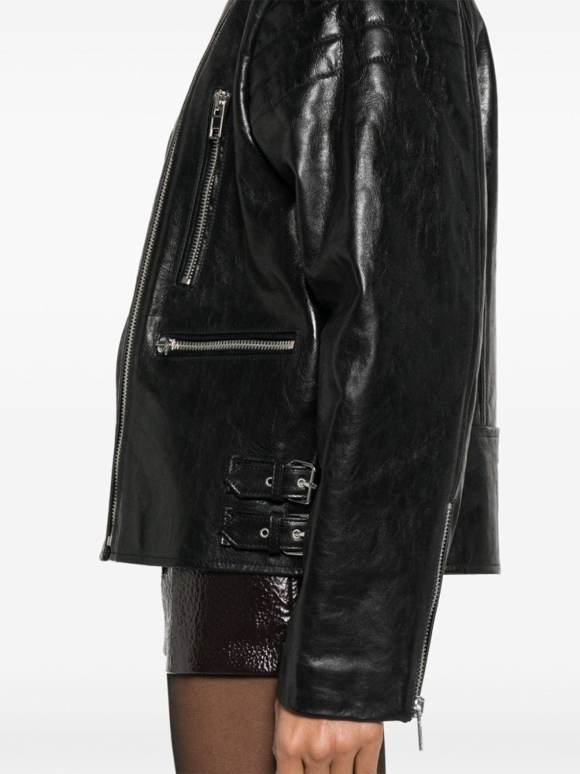 Twin-Set Leather-Like Biker Jacket