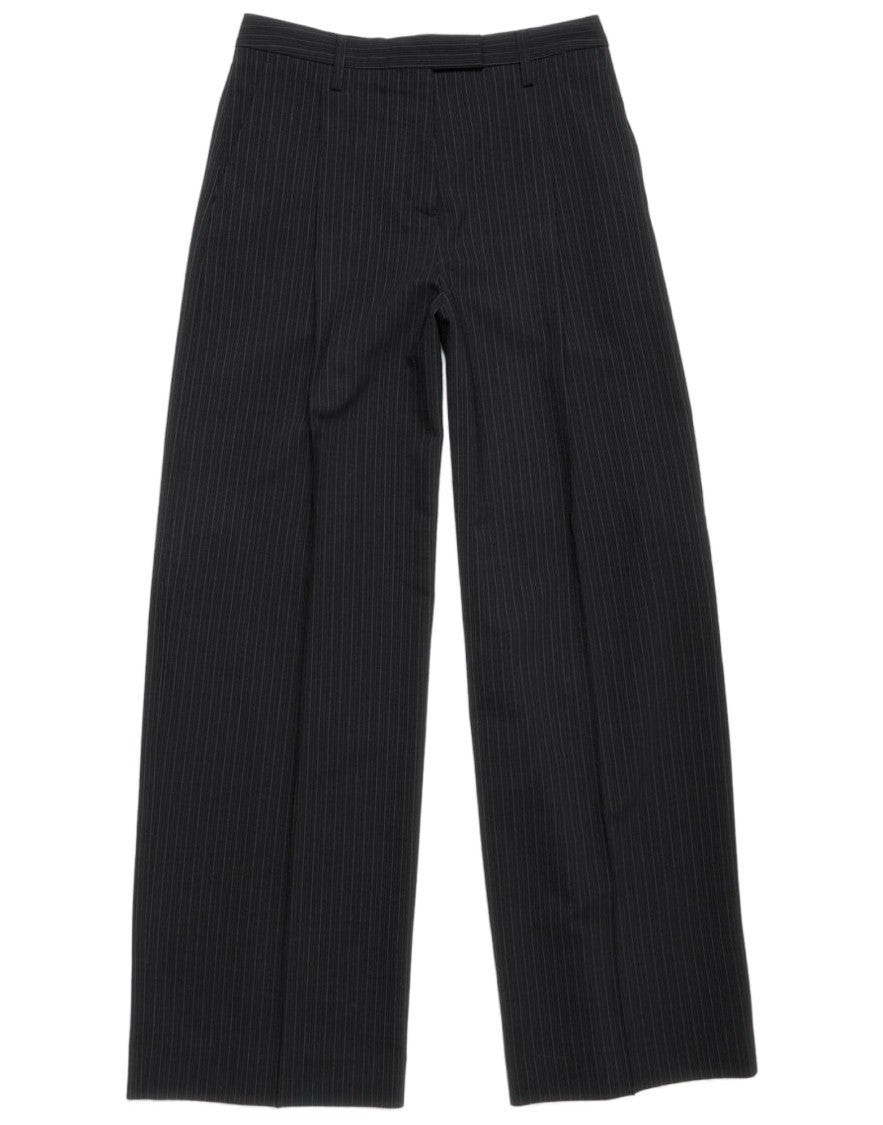 Acne Studios Wide-Leg Trousers With Vertical Pinstripes