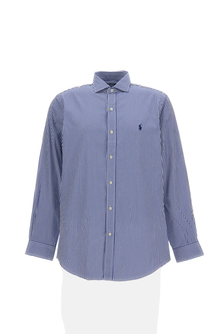 Polo Ralph Lauren Vertical Stripe Cotton Shirt With Classic Collar
