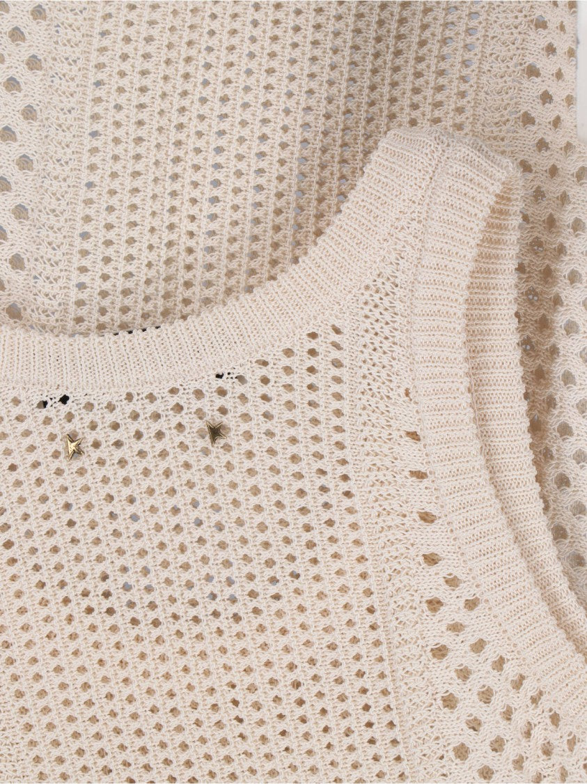 Golden Goose Crisp White Top With Classic Silhouette And Smooth Texture