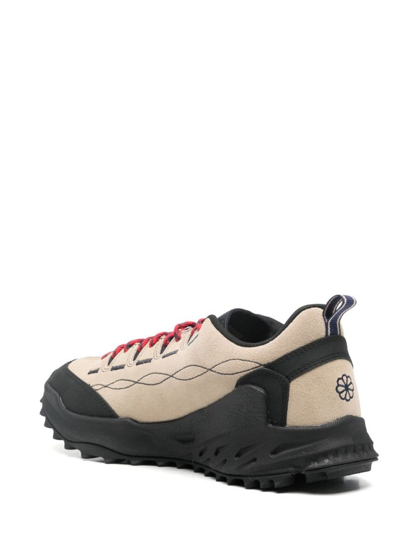 Keen Beige Vitello Leather Sneakers With Rugged Outsole