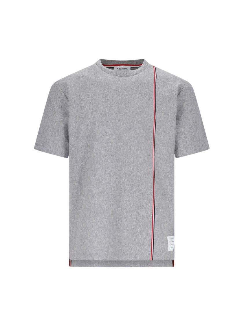 Thom Browne Lightweight Grey T-Shirt With Classic Crew Neckline