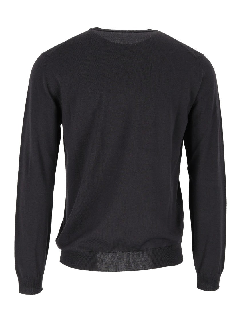 Slowear Zanone Dark Anthracite Giro Long-Sleeve Sweater