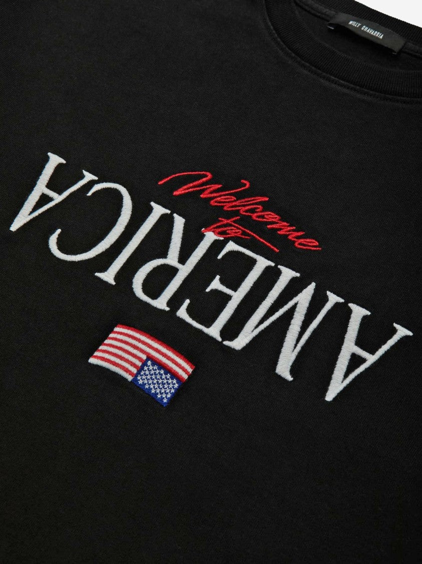 Willy Chavarria Cotton T-Shirt With Front Embroidery