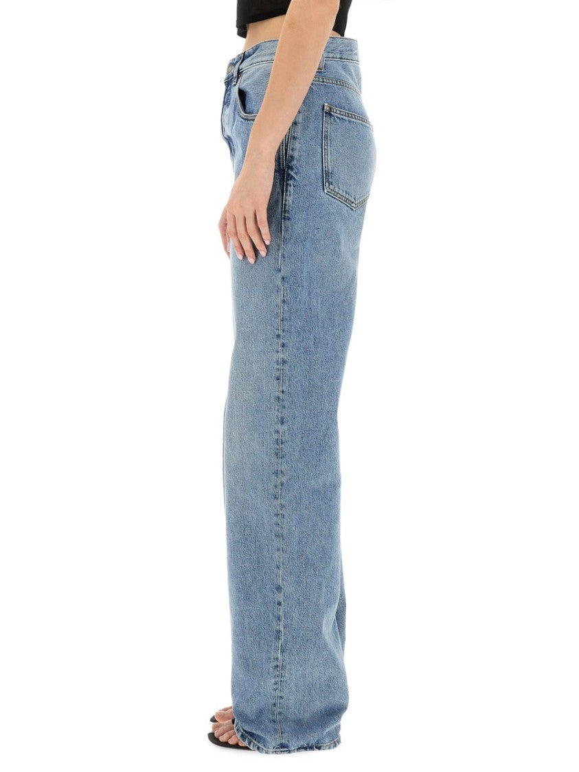 Saint Laurent Straight-Leg Denim Jeans With Subtle Fading