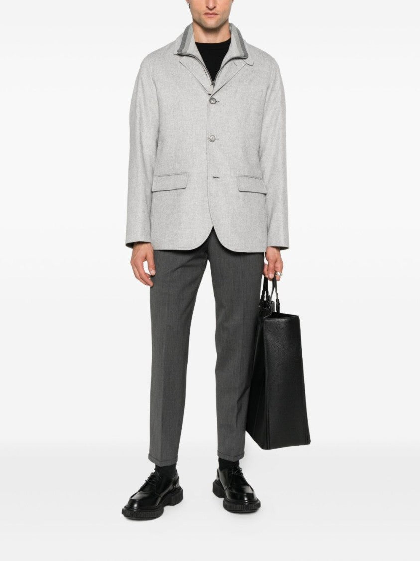 Pt Torino Tailored Grey Trousers With Straight-Leg Design