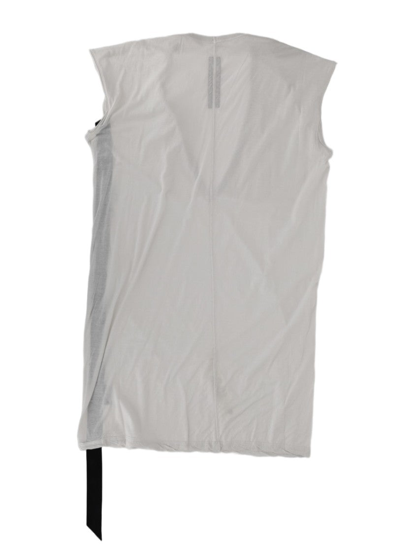 Drkshdw By Rick Owens Black Dylan T Deep V-Neck Sleeveless Cotton T-Shirt