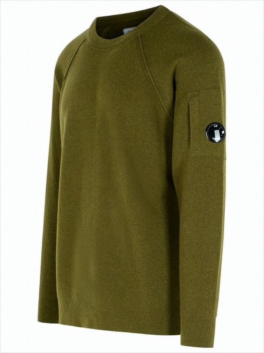 C.P. Company Minimalist Crew Neck Sweater With Raglan Sleeves