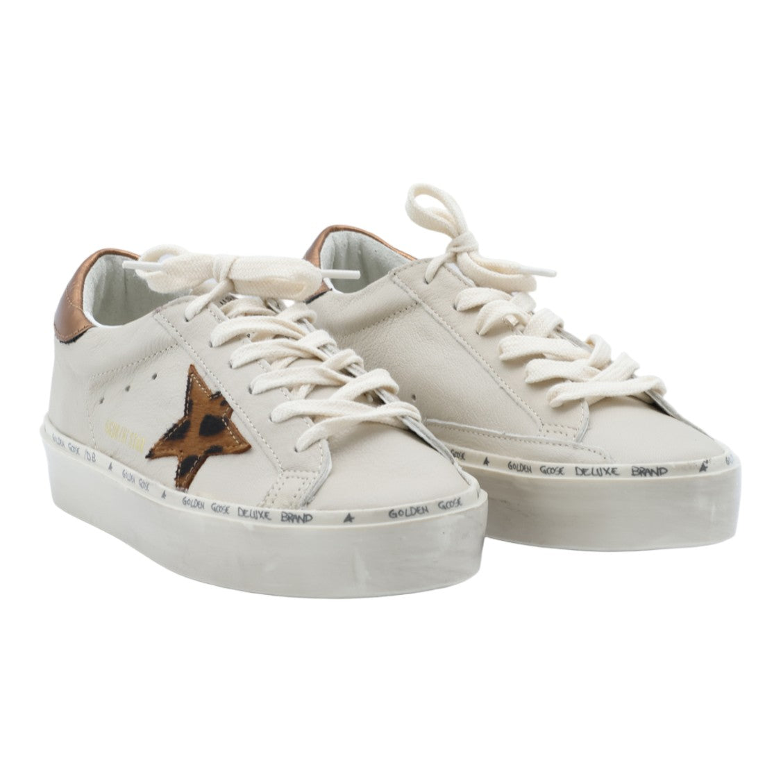 Golden Goose Low-Top Sneakers With Leopard Print Star