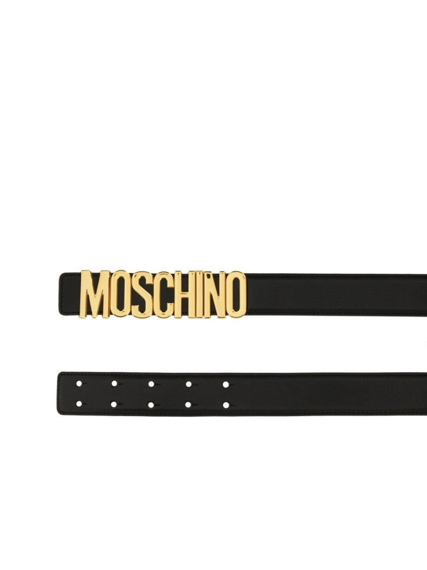 Moschino Bold Logo Leather Belt