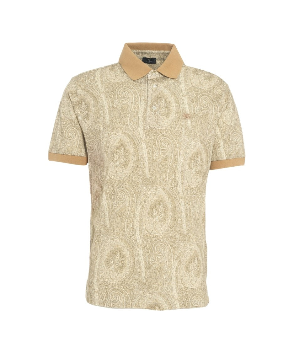 Etro Paisley Print Polo With Traditional Collar