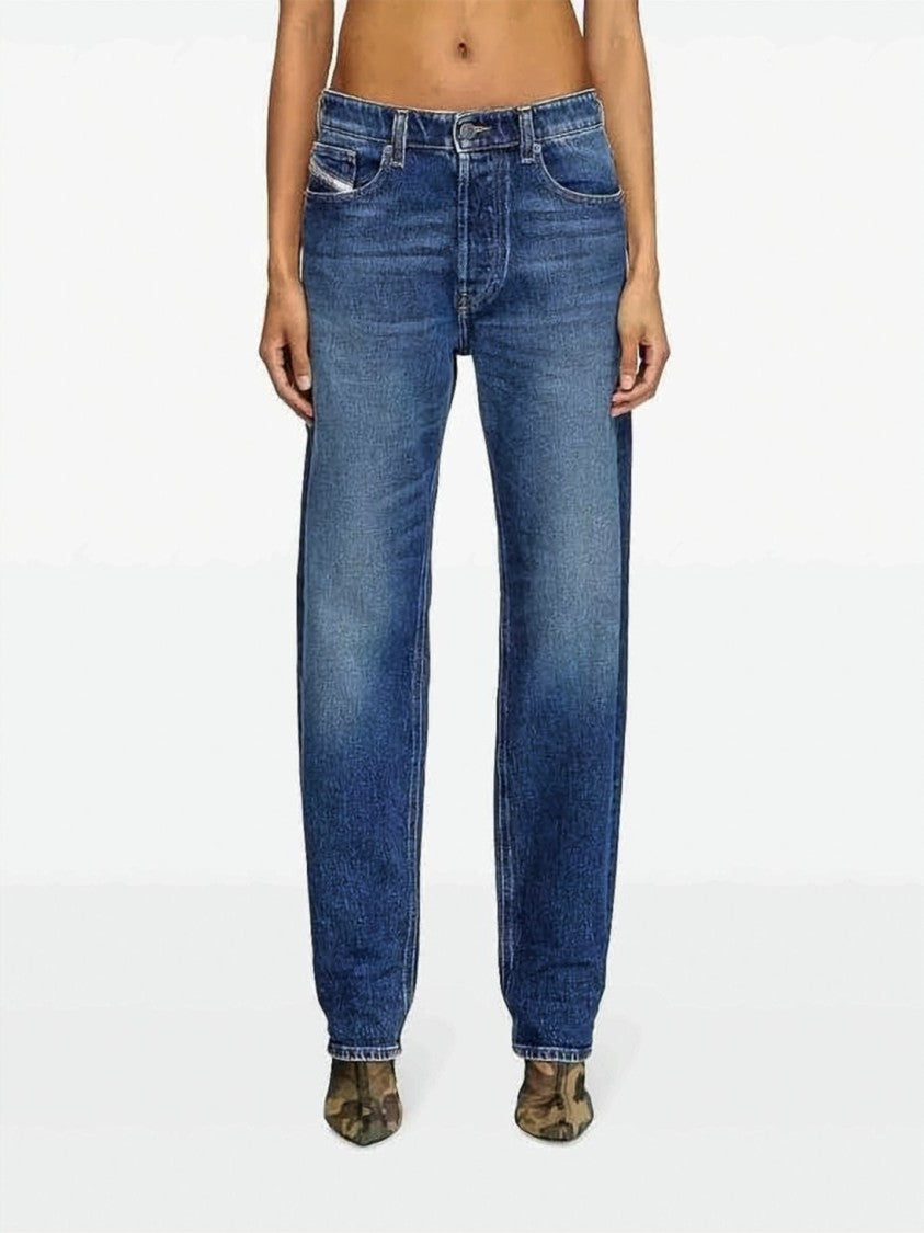 Diesel Blue Straight-Leg Slightly Relaxed Fit Jeans