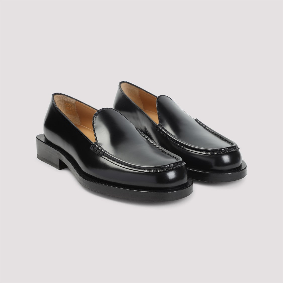 Jacquemus Polished Black Leather Loafers