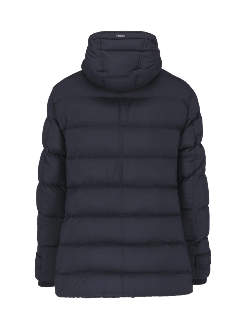 Herno Black L'eskimo Technical Fabric Down Jacket