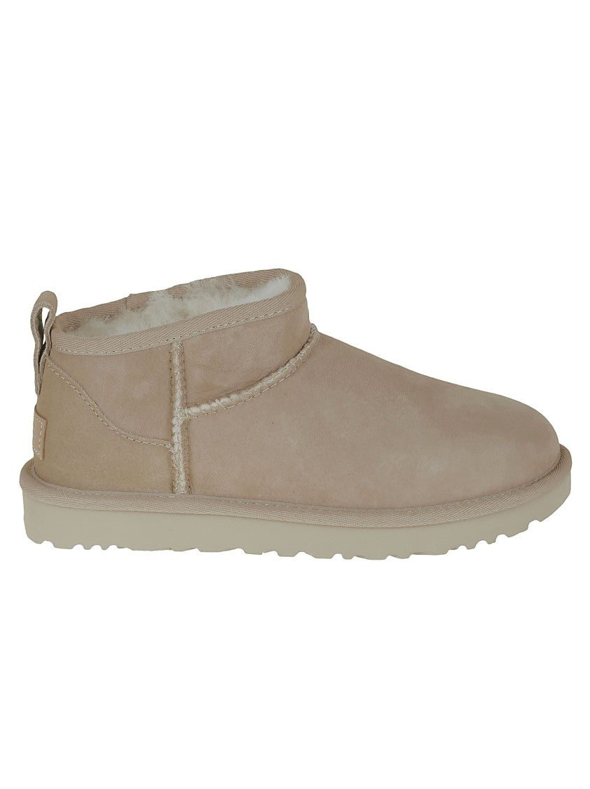 Ugg Sheepskin And Suede Ultra Mini Boots