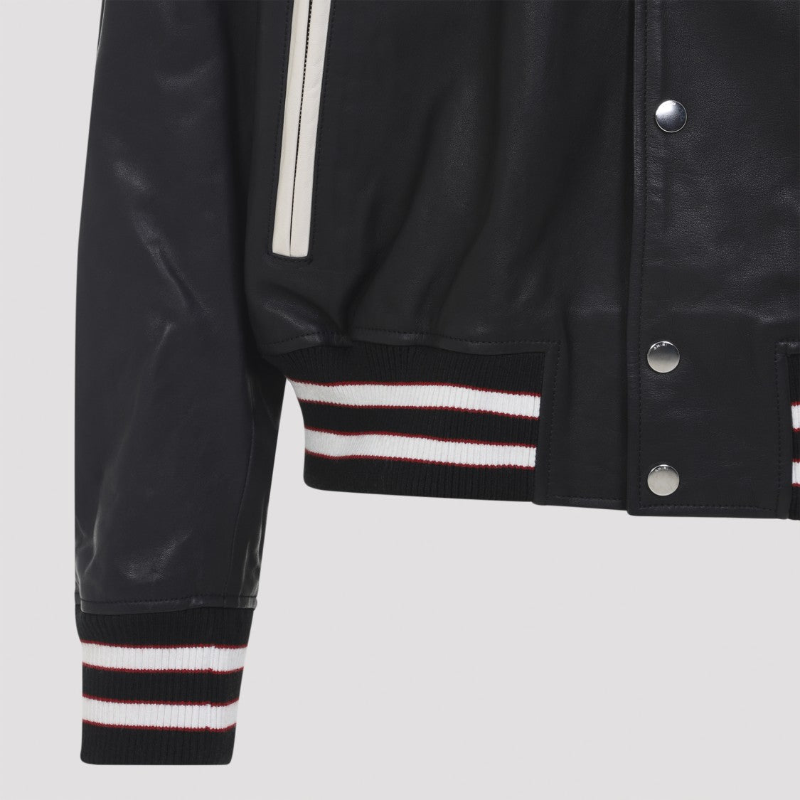 Amiri Club Black Leather Varsity Jacket
