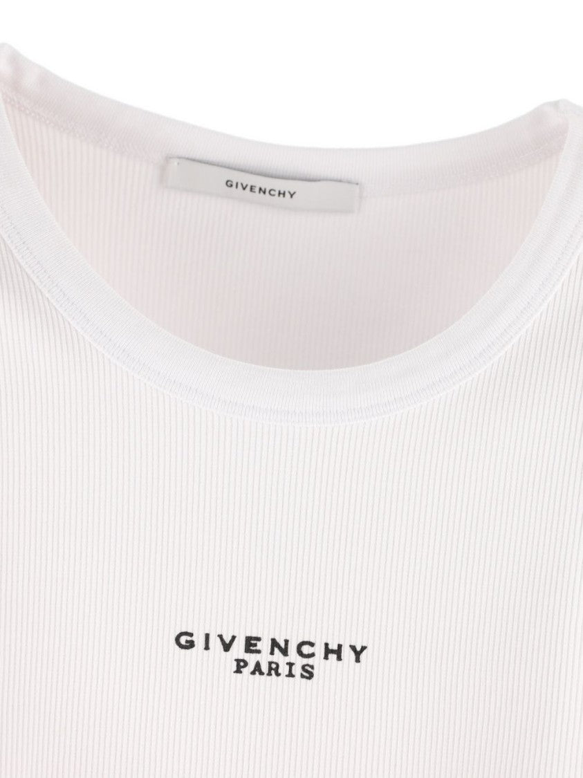 Givenchy White Silk And Nylon Classic Top
