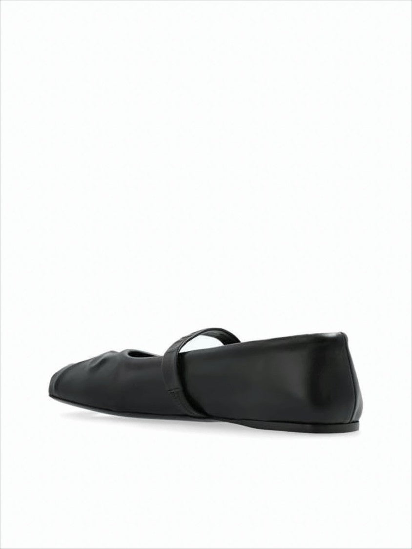 Marni Lambskin Leather Flat Shoes With Embossed Detailing
