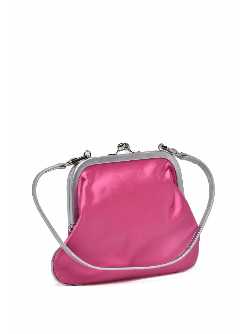 Vivienne Westwood Fuchsia Satin Frame Shoulder Bag