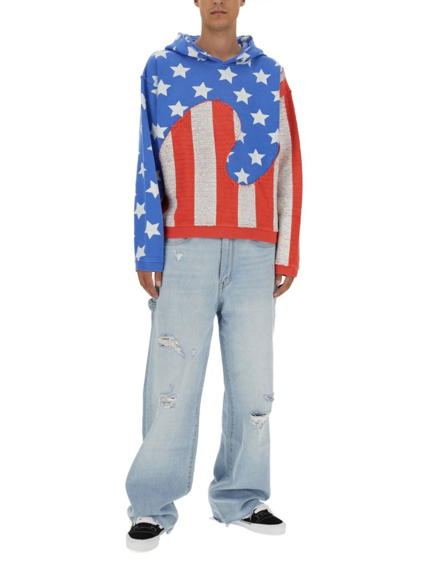 Erl "Stars And Stripes Swirl" Sweatshirt