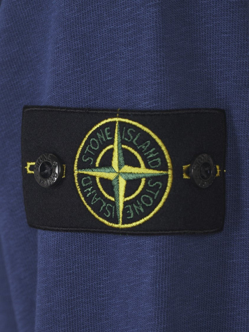 Stone Island Crew Neck Blue Sweater