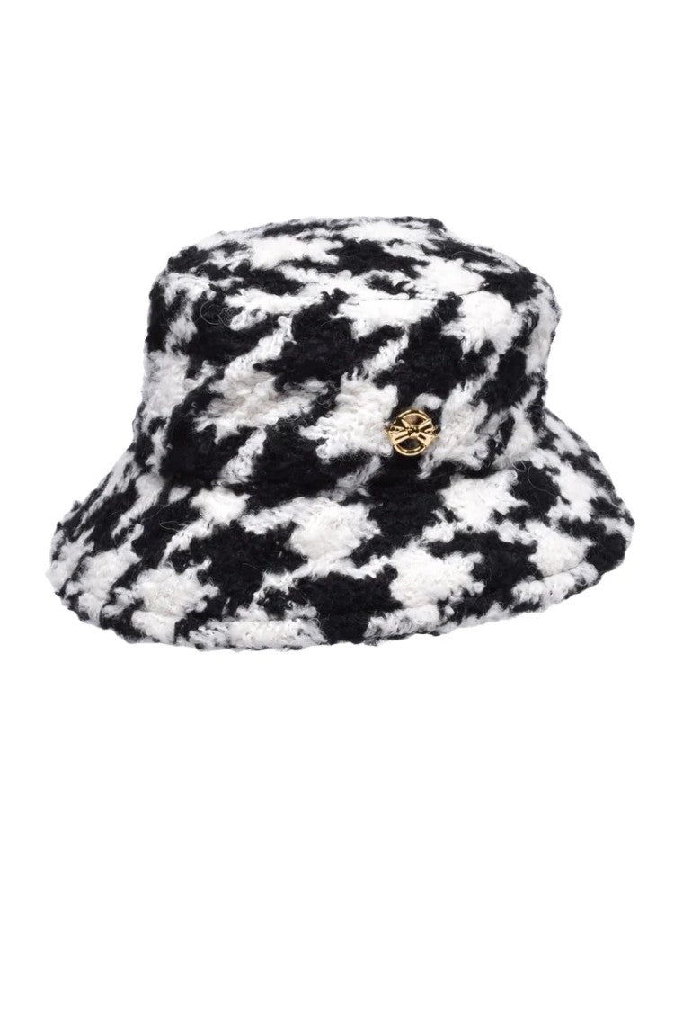 Nina Ricci Wool Mixed Fibers Hat - Black/White