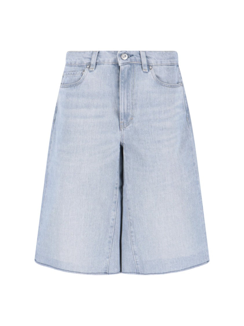 Our Legacy Light Blue Organic Cotton Denim Shorts