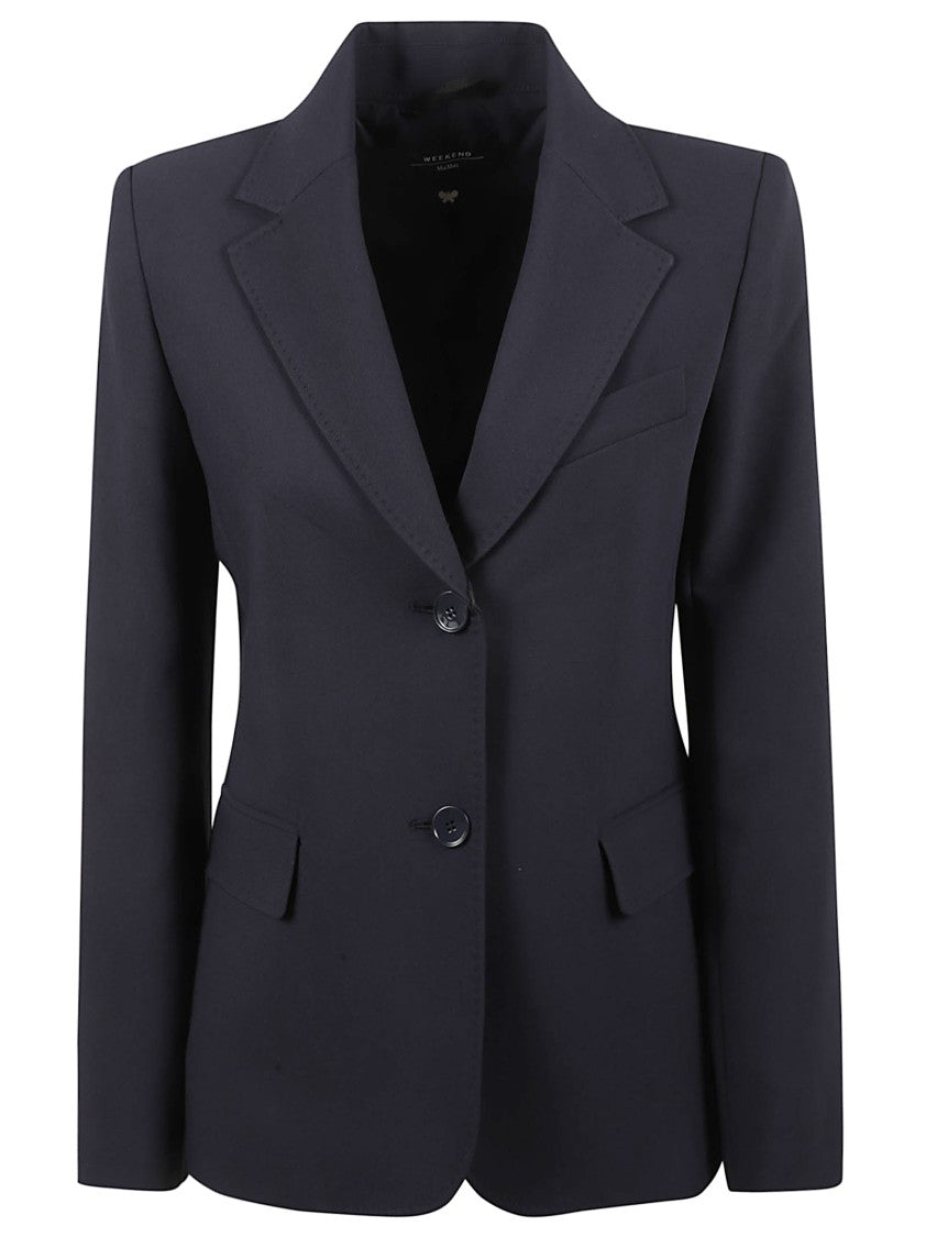 Max Mara Tailored Blue Jacket With Notch Lapel