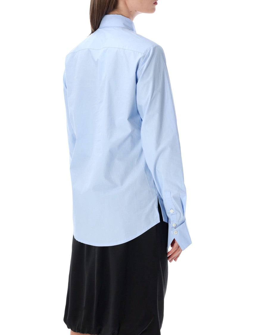7 For All Mankind Bow Tailored Tie-Neck Shirt