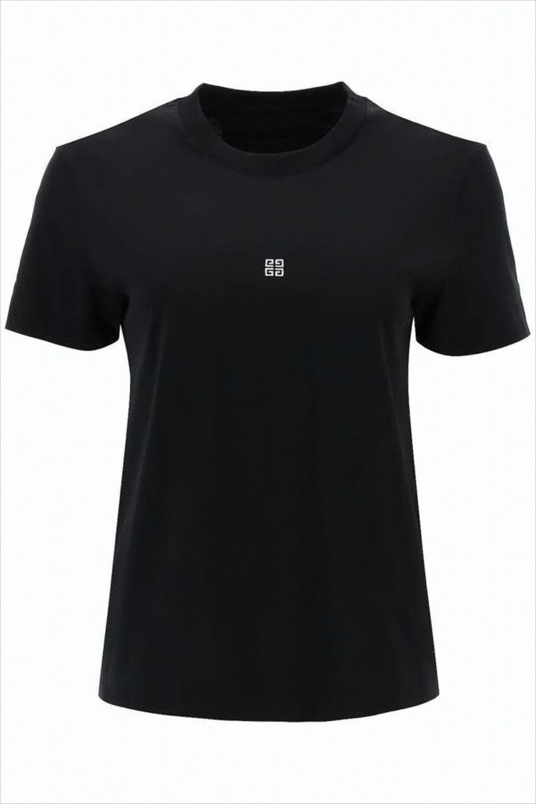 Givenchy Minimalist Short-Sleeve Black T-Shirt With Subtle Logo