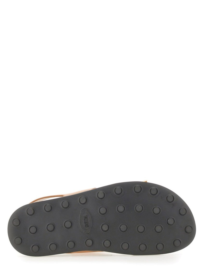 Tod's Brown Calfskin Sandals