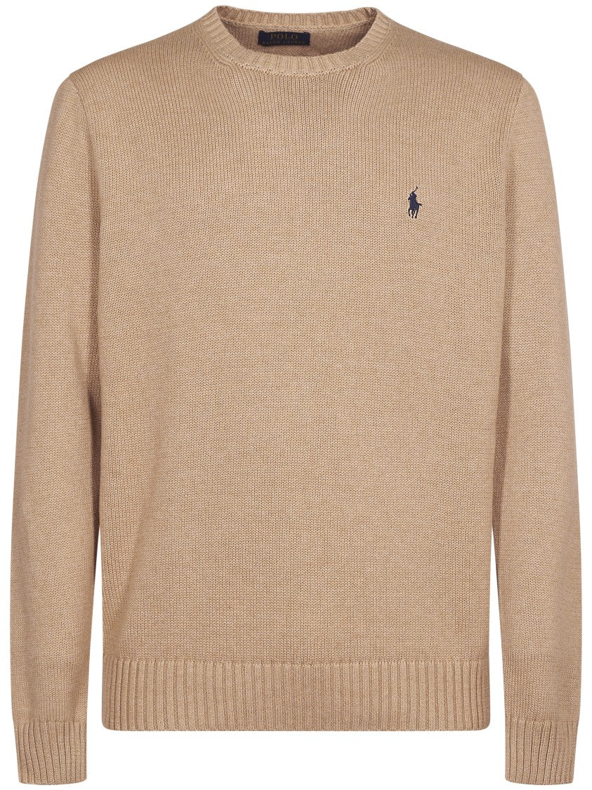 Polo Ralph Lauren Classic Crew Neck Pullover Sweater With Embroidered Logo