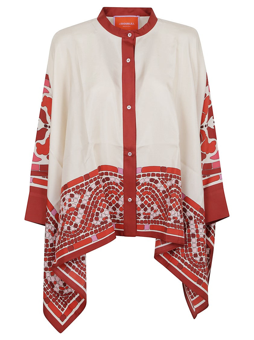 La Double J Silk Twill Shirt With Hand-Applied Cobra Motif