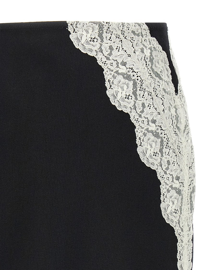 Jil Sander Organza Lace Wool Skirt