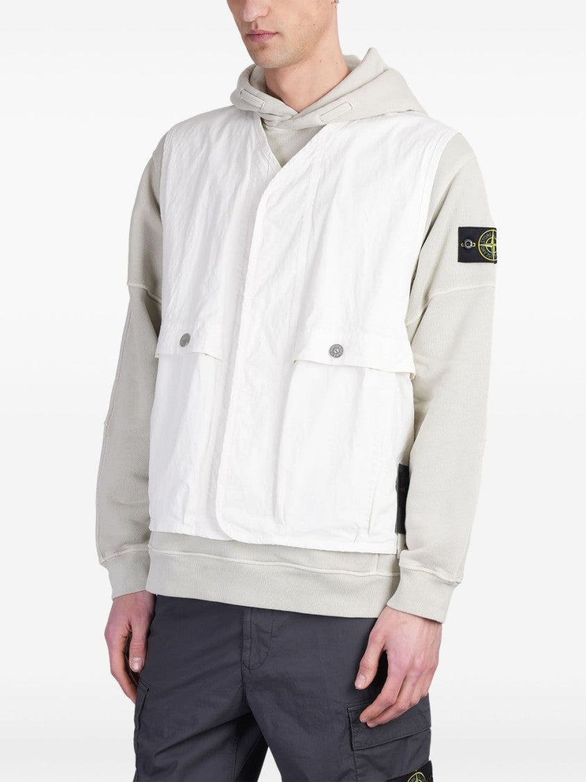 Stone Island Garment-Dyed Organic Cotton Jacket With Logo Badge