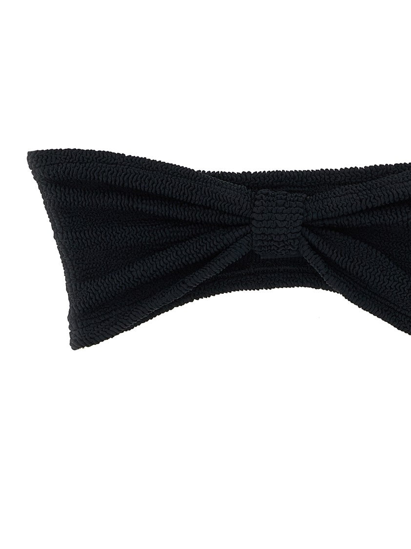 Hunza G Bandeau Bikini Set In Original Crinkle Fabric