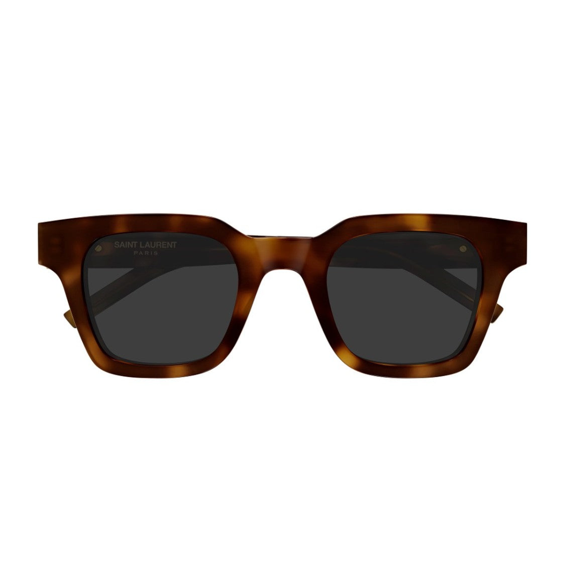 Saint Laurent Havana Linea Monogram Recycled Acetate Square Sunglasses