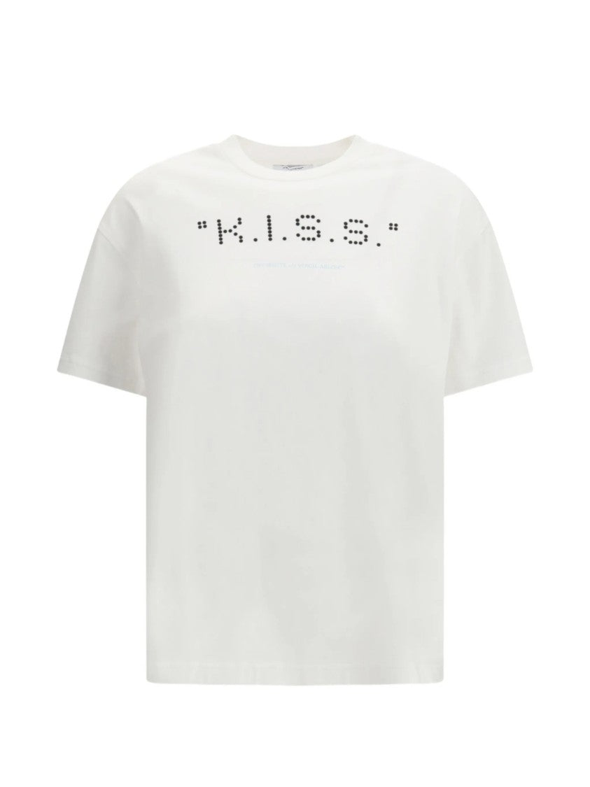 Off-White Kiss Quote Reg Relaxed Cotton T-Shirt
