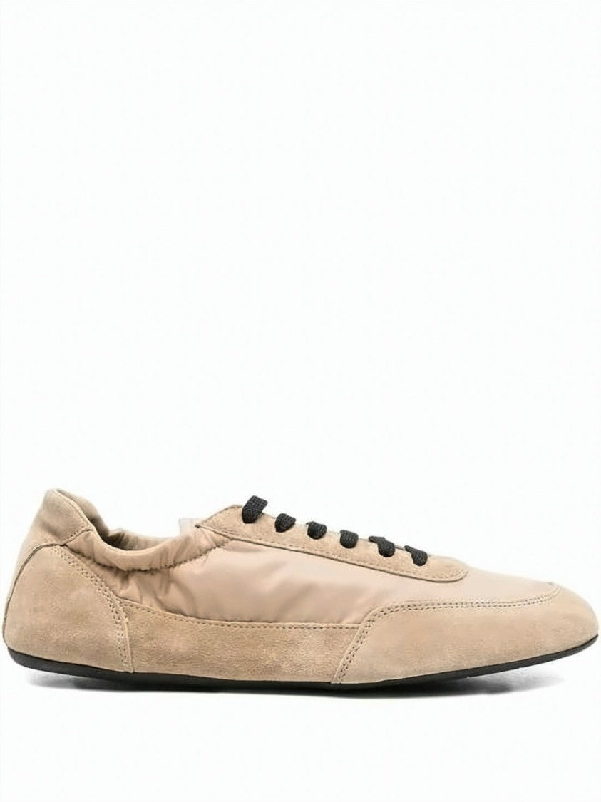 Prada Prada Recycled Material Sneakers With Smooth And Suede Textures