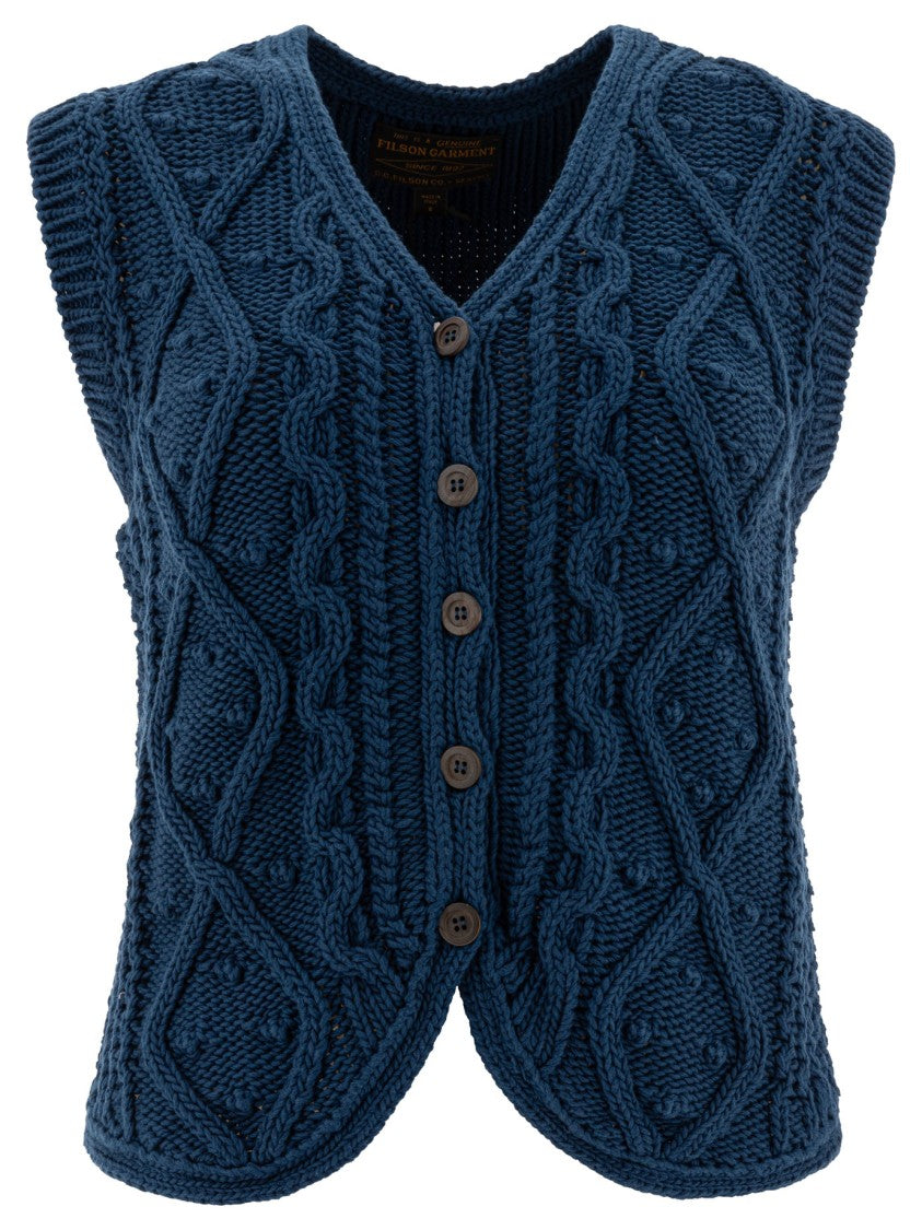 Filson Jacquard-Knitted Vest With Floral Pattern