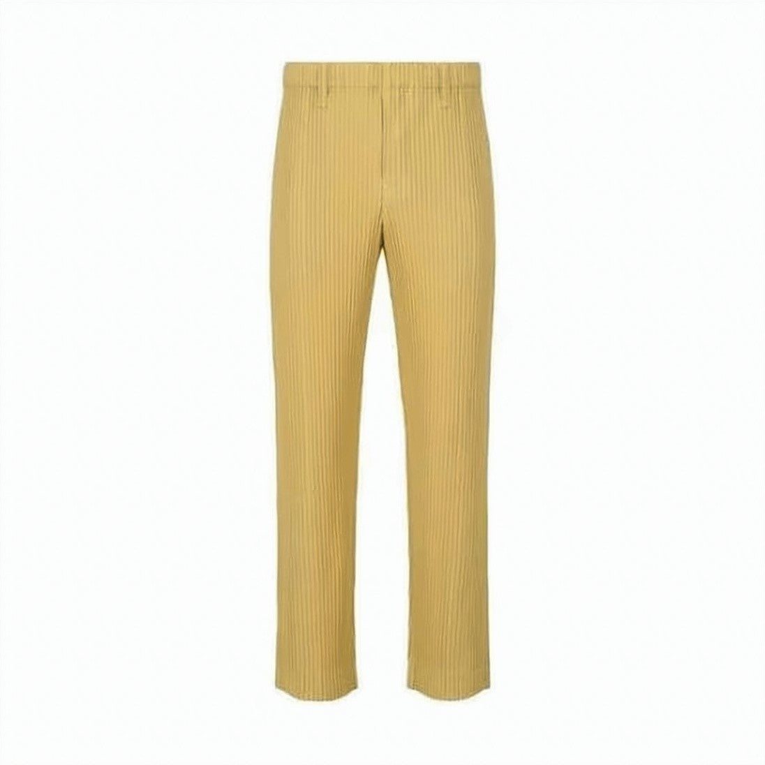 Homme Plissé Issey Miyake Pleated Textured Straight Pants With Elastic Waistband