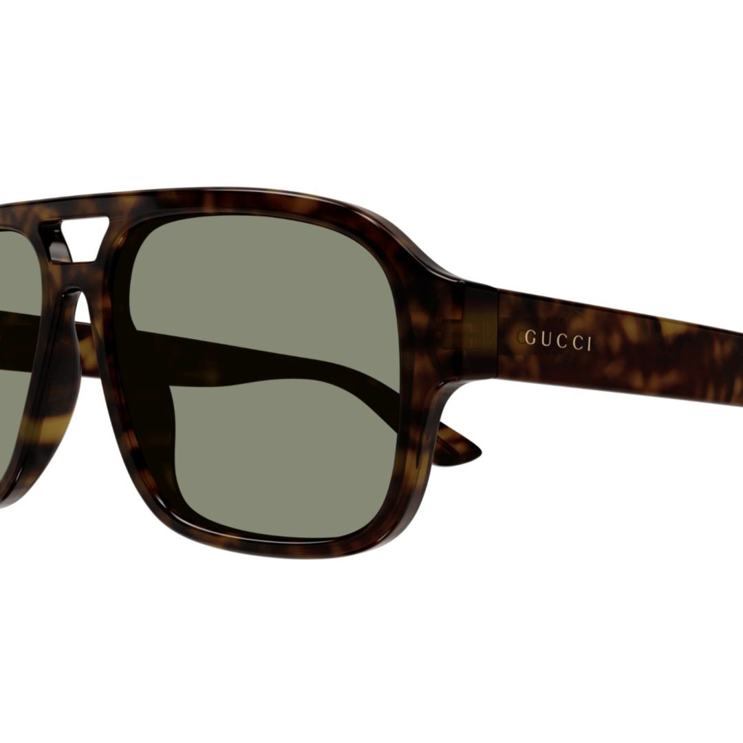 Gucci Gg1342s Rectangular Tortoiseshell Sunglasses