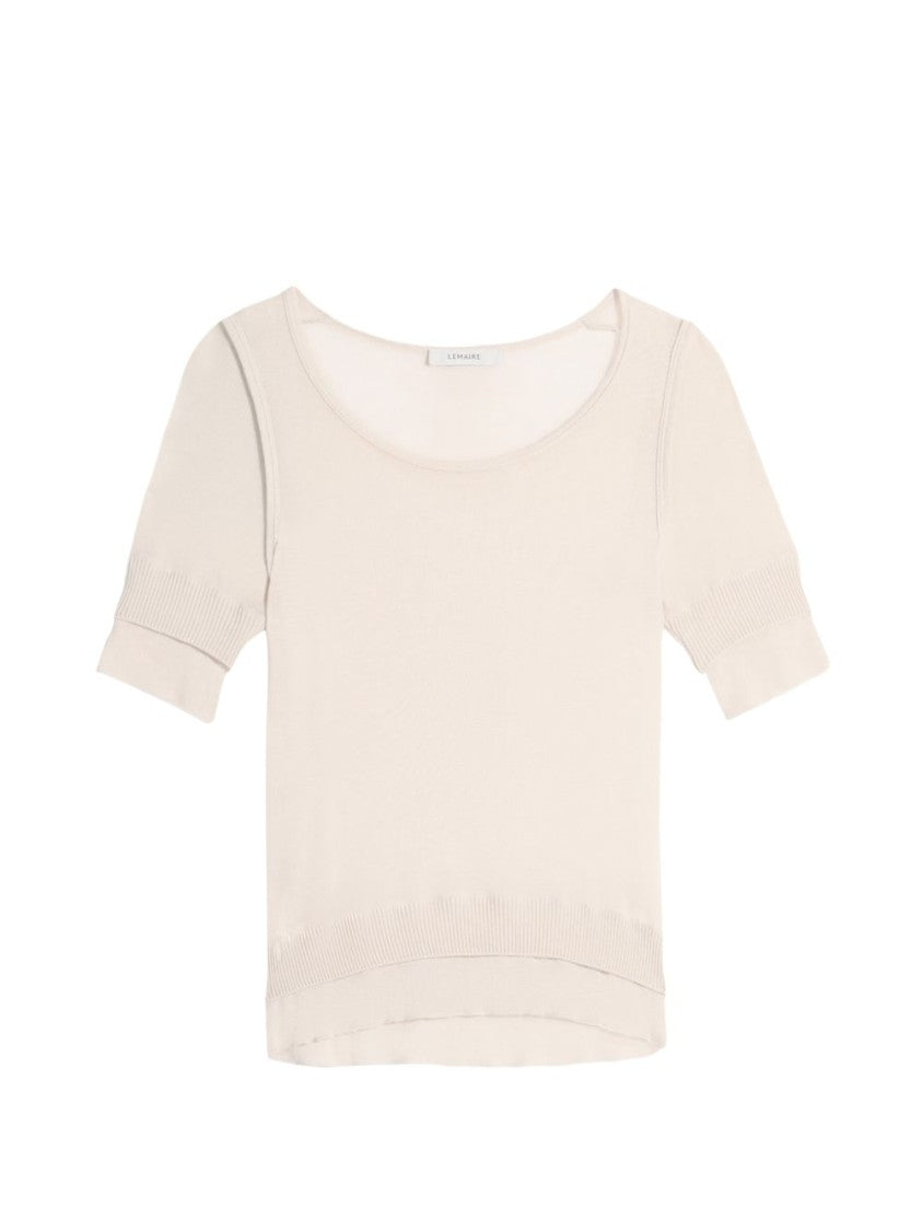 Lemaire Fitted Short-Sleeved Top With Scoop Neckline
