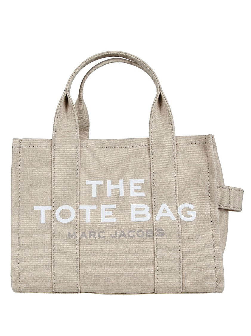 Marc Jacobs Structured Tote Bag In Beige Cotton Canvas