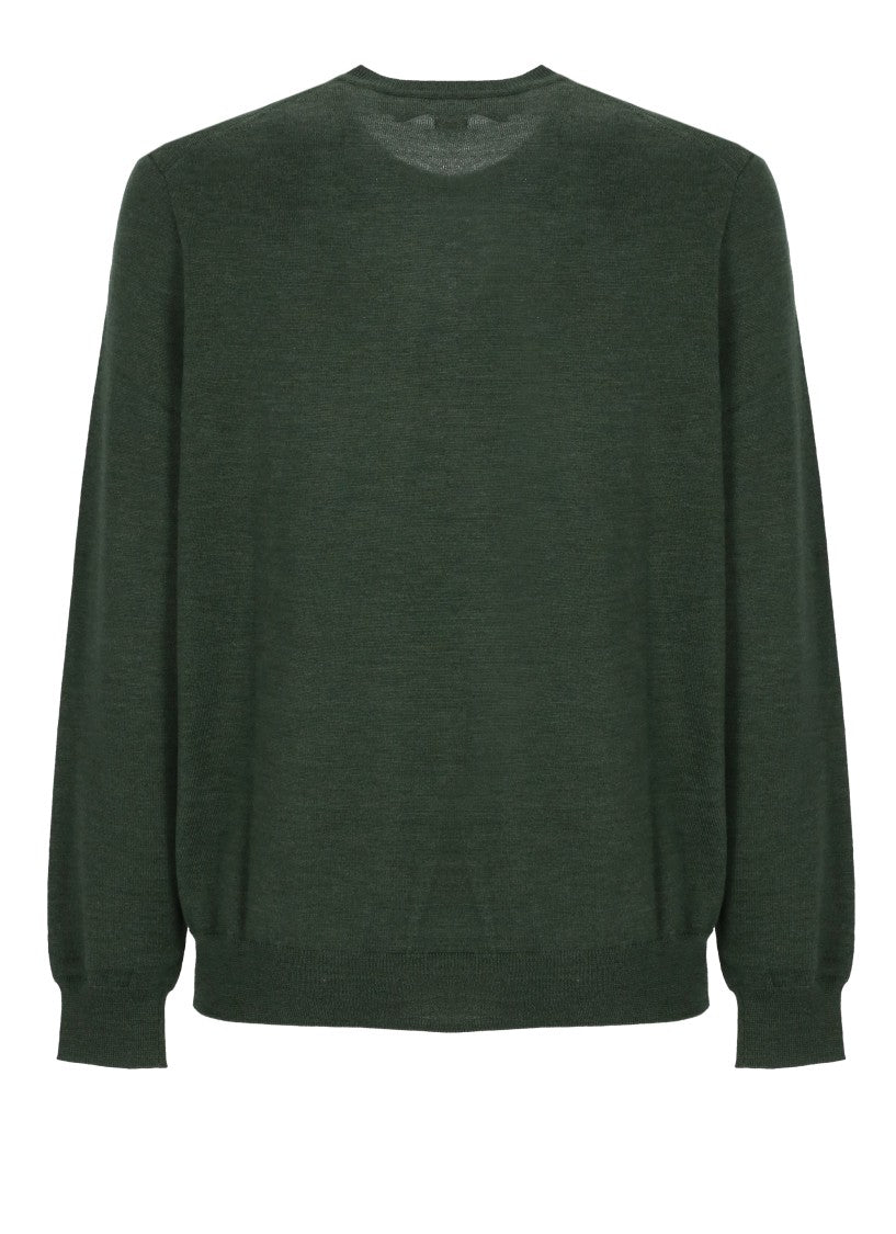 Polo Ralph Lauren Green Iconic Embroidered Emblem Wool Sweater